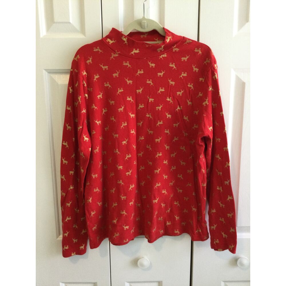 White Stag Classic Christmas Holiday Long Sleeve Turtleneck XXL